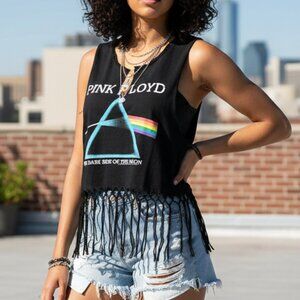 Divided (S) Custom Pink Floyd Crop Cotton Tee